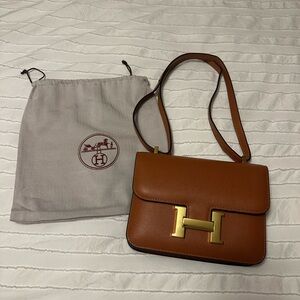 Tan Leather Crossbody Bag